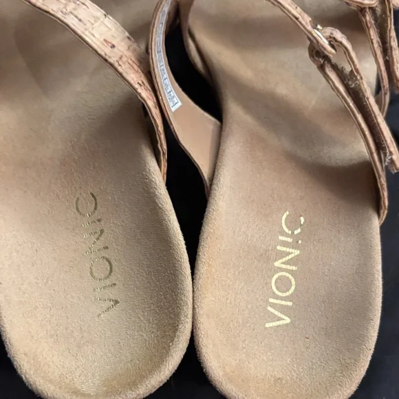 Vionic Women's Cork Strap Wedge Sandals - Picture 2 of 5
